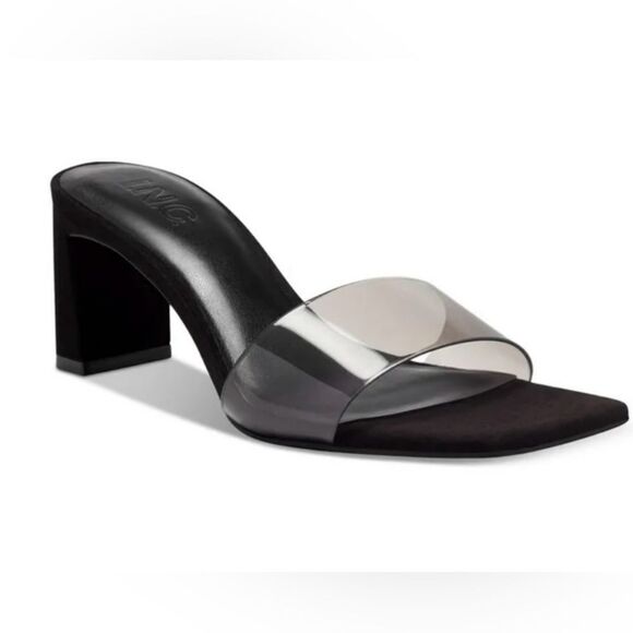INC Beyla Heeled Sandal Mules Size 5M Black - Picture 1 of 10